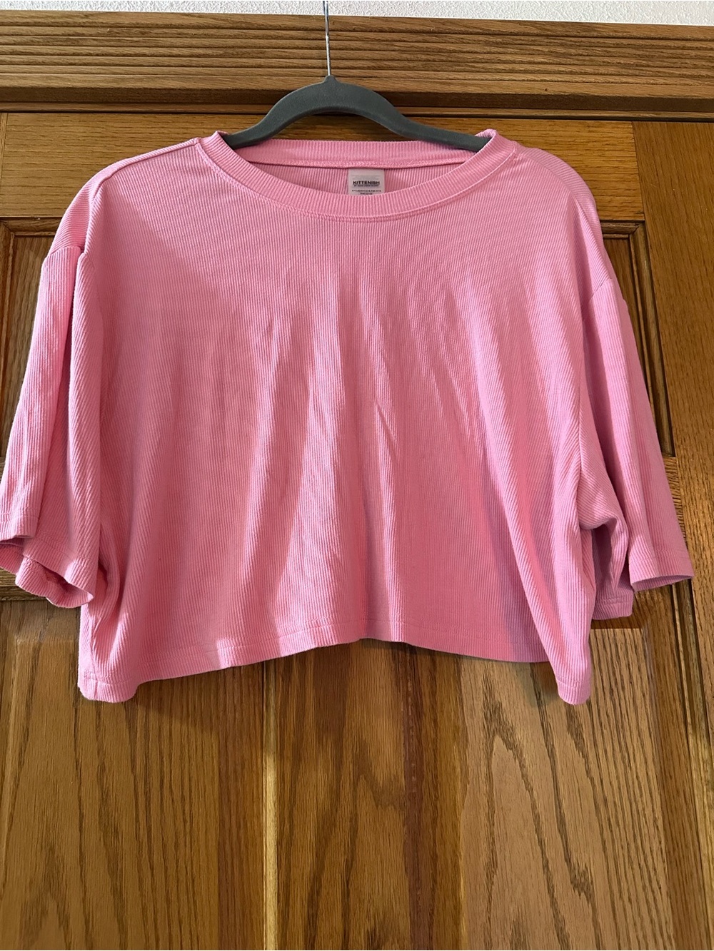 Pink Women's Crop Top Tee